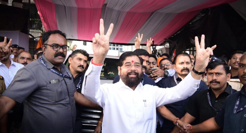 BJP celebrates exit poll results for Maharashtra Assembly elections, highlighting the success of schemes like Ladki Bahin and CM Eknath Shinde's